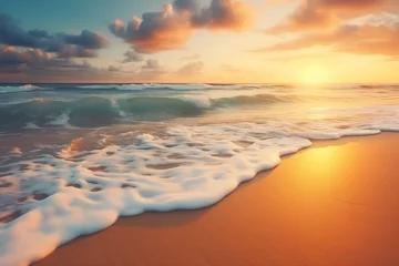 Selbstklebende Fototapeten waves crashing on a beach © Eugen