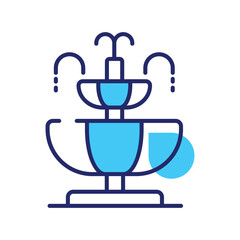 Have a look at this amazing icon of fountain in modern style, garden water spring decoration