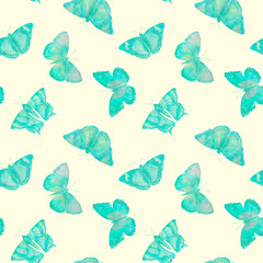 seamless pattern, abstract butterflies, illustration for wallpaper