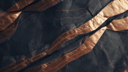 Copper and stone abstract landscape wallpaper, modern scenery, line curves and shapes