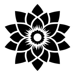 Flower Icon vector art illustration, a Simple and minimal flower icon