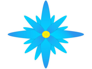 Fototapeta na wymiar blue flower png