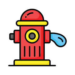 Check this carefully designed icon of fire hydrant in modern style