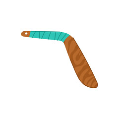 logo boomerang cartoon. australian kangaroo, aboriginal business, curve bumerang logo boomerang sign. isolated symbol vector illustration