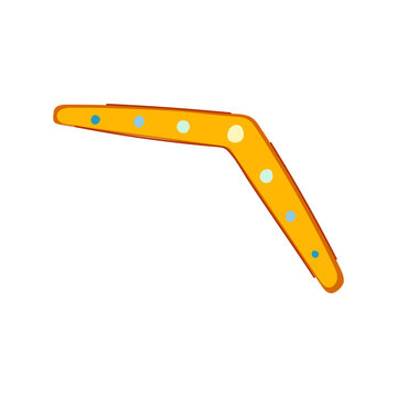 curve boomerang cartoon. bumerang aborigine, outline silhouette, fly black curve boomerang sign. isolated symbol vector illustration