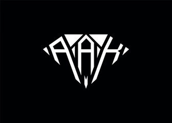 Modern letter A A K diamond shape logo And initial monogram A A K letter logo vector template