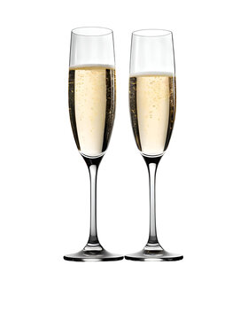 Two glasses of champagne.