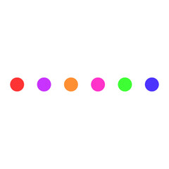 Colored dotted line simple shape vector symbol icon design.
