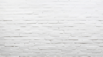Abstract white brick wall texture for pattern background. wide panorama picture.Modern white brick wall texture for background