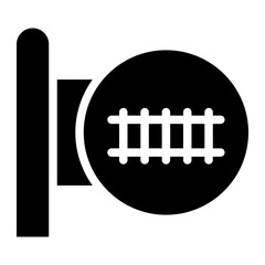 railway track sign glyph