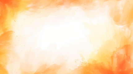 Obraz na płótnie Canvas Orange watercolor painting frame