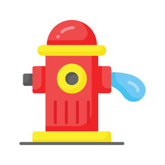Check this carefully designed icon of fire hydrant in modern style