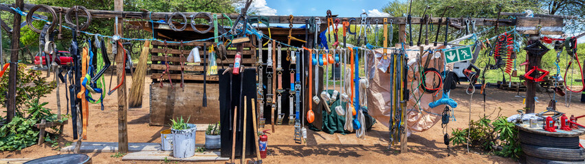 african entrepreneur, street vendor selling on the side of the road hardware and tools