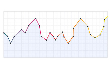 Business graph.  flat design infographic element. Bar chart or diagram for data visualization. Statistics icon for finance presentation, data analysis or stats tools