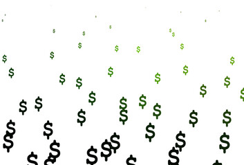 Light Green vector template with Dollar.