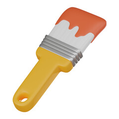 Craftsman's Palette, Paintbrush Construction Tools for Home Improvement. 3D render