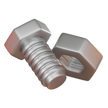Screws Construction Tools Icon for Engineering Projects. 3D render