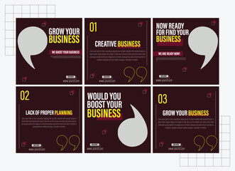 Instagram carousel and social media post  banner design template