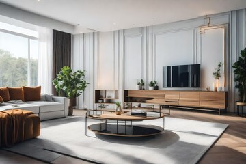 **minimalist style living room interior design.