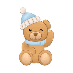 illustration of cute teddy bear 