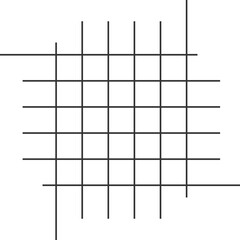 Abstract Minimalist Lined Grid Shape
