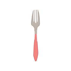 plate fork cartoon. symbol dinner, tableware restaurant, meal eat plate fork sign. isolated symbol vector illustration