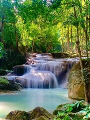 Waterfall in the forest in Thailand