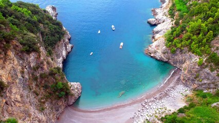 Amalfi Coast - Italy - Bathing bay on the Amalfitana coastal road