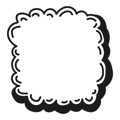 Journal doodle icon. Hand drawn banner or element for notebook, diary and planner. Doodle scribble style.  illustration