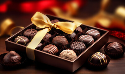 Luxury  Chocolates in a gift box 