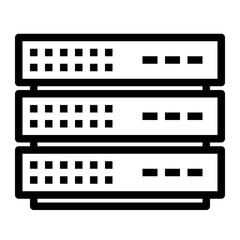 This is the Server icon from the Technology icon collection with an Outline style