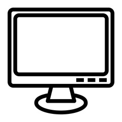 This is the TV icon from the Technology icon collection with an Outline style