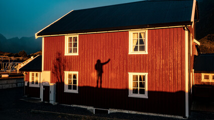 Å, A rorbuer lofoten Norway, Red House