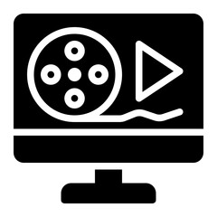 This is the Movie icon from the Technology icon collection with an Glyph style