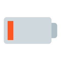 This is the Low Battery icon from the Technology icon collection with an Color Fill style
