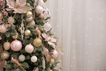 Christmas tree and gifts on a background. - 693901339