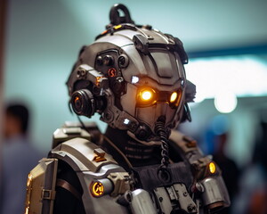 Fototapeta premium screen robot cyborg
