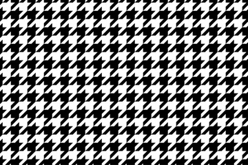 Houndstooth Seamless Horizontal Pattern Black White Desktop Wallpaper Background Vector Illustration Art