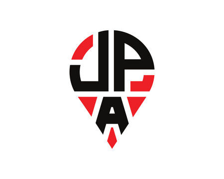 JPA letter location shape logo design.