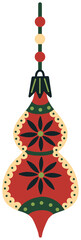 Fototapeta na wymiar Folk Art Christmas Ornament