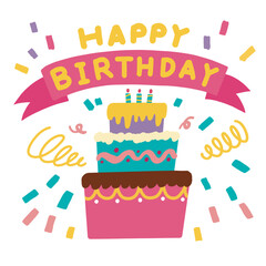 birthday cake with candles