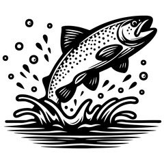 Trout Fish Illustration.