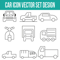  Set of car vector icons in different variations, vector, Car icon vector illustration.