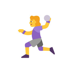 Fototapeta na wymiar Woman Playing Handball