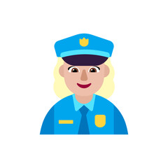 Woman Police Officer: Medium-Light Skin Tone