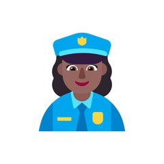 Woman Police Officer: Medium-Dark Skin Tone