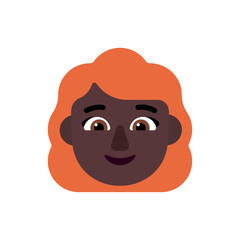 Woman: Dark Skin Tone, Red Hair