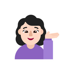 Woman Tipping Hand: Light Skin Tone