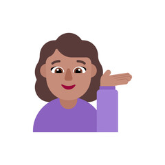 
Woman Tipping Hand: Medium Skin Tone