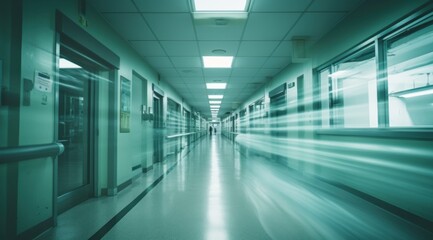 Modern Hospital Corridor Healthcare Facility